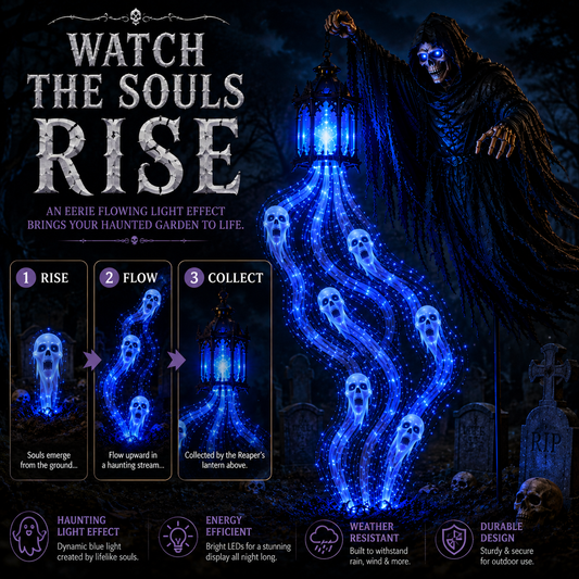 💀Today 49% OFF💀Halloween Soul Harvester Animated Garden Light🏚️