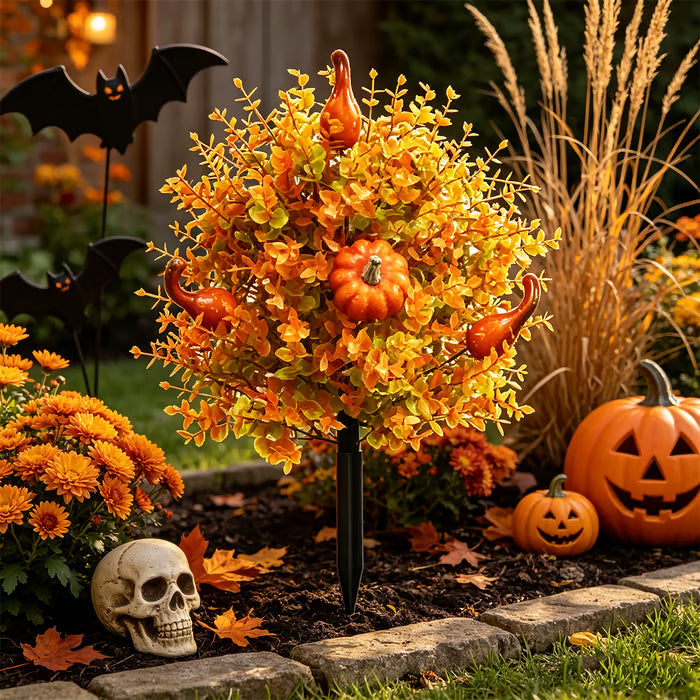 🎃Fall Pumpkin Floral Stake Artificial Topiary Tree🏆