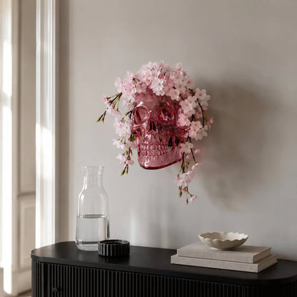 Gothic Skull Wall Vase 💀🌸 – Hangable & Tabletop Freestanding🏆