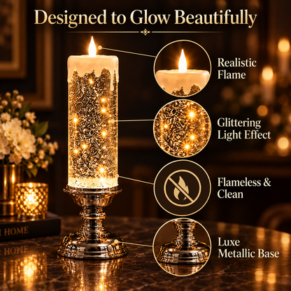 🔥😍✨Last Day 90% OFF✨ Enchanted Glow Flameless Candle Lamp – Sparkling Home Décor 🕯️