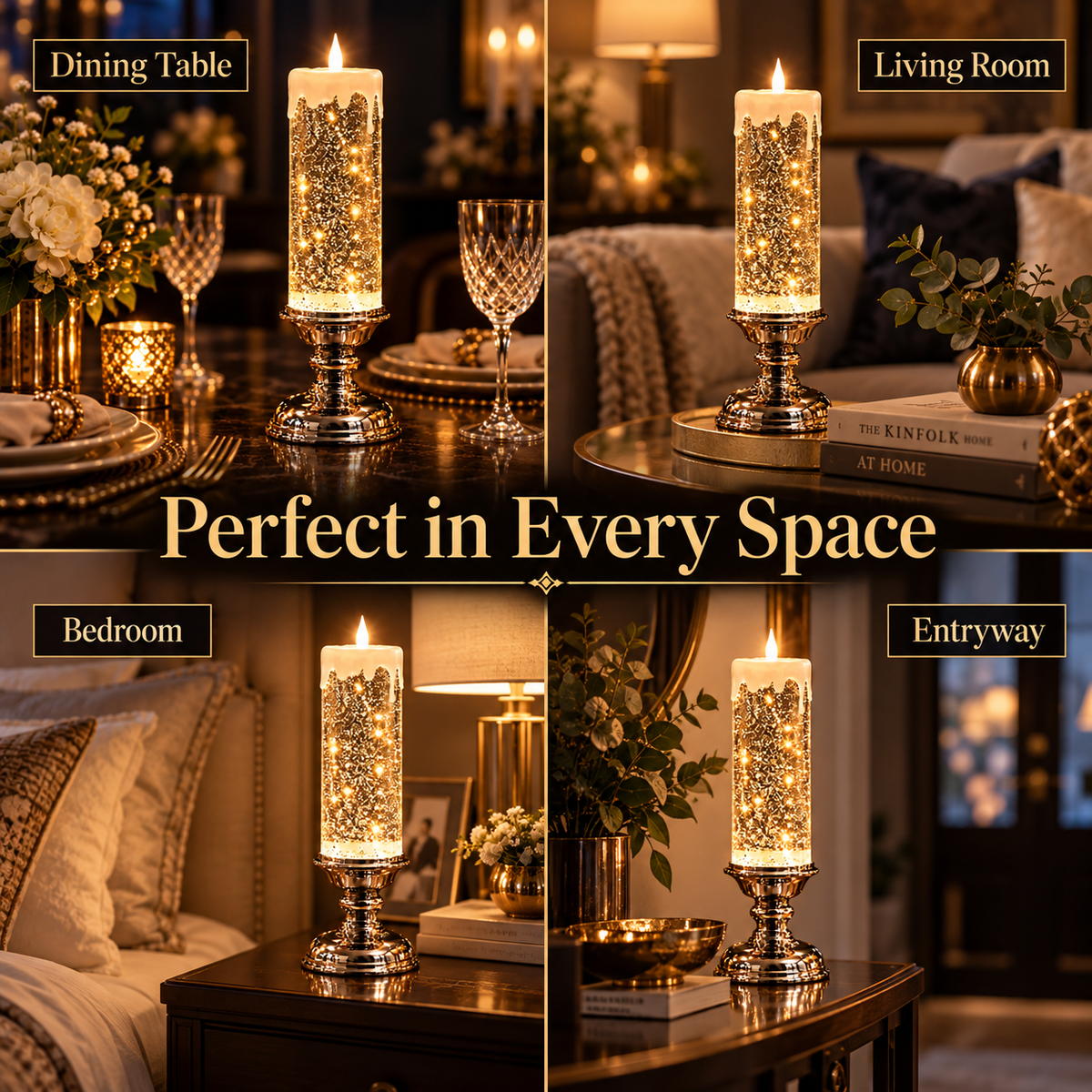 🔥😍✨Last Day 90% OFF✨ Enchanted Glow Flameless Candle Lamp – Sparkling Home Décor 🕯️